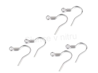 Afroháček výška 17 mm s pružinkou, platinový 1 pár (AA98)