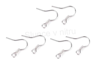 Afroháček výška 17 mm s pružinkou, stříbrné (AA99)