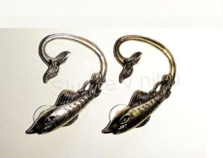 Puzetové punk náušnice Žralok, ryba (BB828)