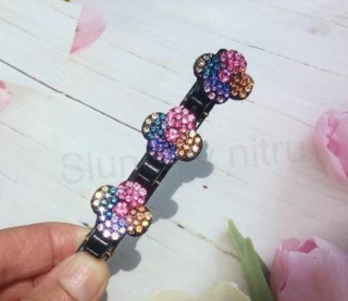 Kříšťálová barevná sponka do vlasů kolibřík (H601)