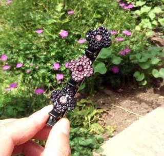 Kříšťálová vínová sponka do vlasů kolibřík (H603)