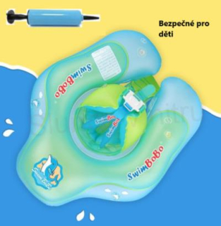 Dětský, kojenecký kruh na plavání s pásem a pumpičkou vel.L (D933) 