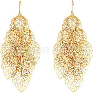 Dlouhé visací náušnice Lístky (BB833)
