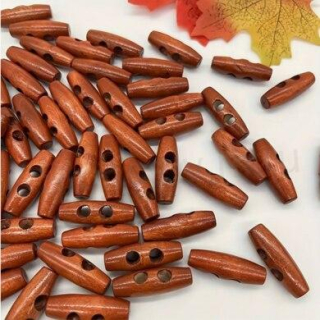 Dřevěný knoflík oliva 3,5 x 1,1 cm hnědý (C678)