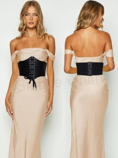 Gotický kožený korzet s druky černý délka složený 32 cm (K531)