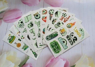 Voděodolné, dočasné luminus tetovaní Fotbal (E968)