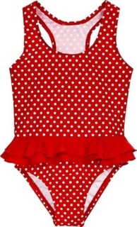 Dívčí jednodílné plavky červené vel. 110/116 (W236)
