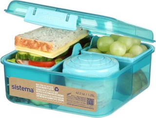 Svačinový box s přihrádkami Bez BPA 1,25 L (L50)