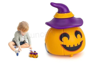 Autíčko halloween na setrvačník dýně fialový klobouk (D960)