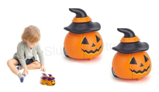 Autíčko halloween na setrvačník dýně černý klobouk (D961)