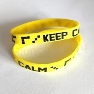 Silikonový náramek herní motiv žlutý (BC589)