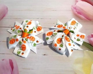 Spona, pineta do vlasů Halloween mašle 8 cm (H617)