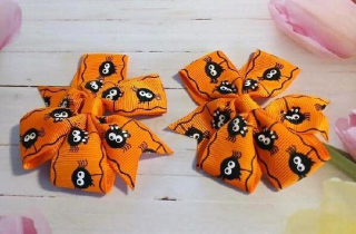 Spona, pineta do vlasů Halloween mašle 8 cm (H625)