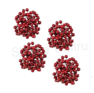 Vánoční bobule,umělé bobule, dekorace, červená, větvičky bobulí 40ks (L51)