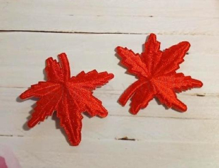 Nášivka Nažehlovačka javorový list červený světlý (C694)