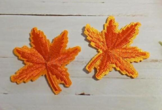 Nášivka Nažehlovačka javorový list oranžový (C696)