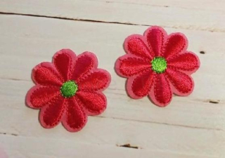 Nášivka Nažehlovačka kytička tmavě růžová (C705)