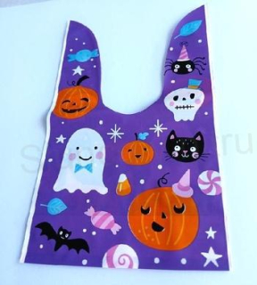 Párty sáček, pytlík Halloween 22 x 14 cm fialový (E982)