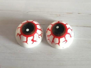 Halloween oční bulva, oko 2 kusy černé (E985)