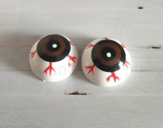 Halloween oční bulva, oko 2 kusy hnědé (E985)