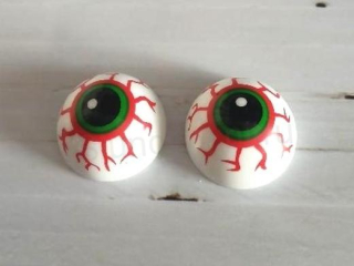 Halloween oční bulva, oko 2 kusy zelené (E985)