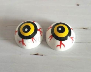 Halloween oční bulva, oko 2 kusy žluté (E985)