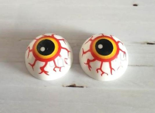 Halloween oční bulva, oko 2 kusy žluté černé (E985)