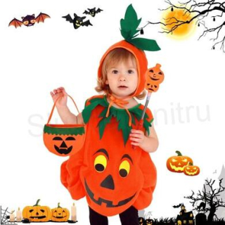 Dětský Dýňový kostým vel.L 4 díly (W238)