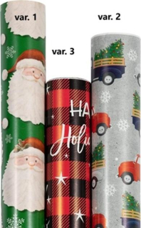 Oboustranný balicí papír, vánoční fólie 5m více variant (E986)