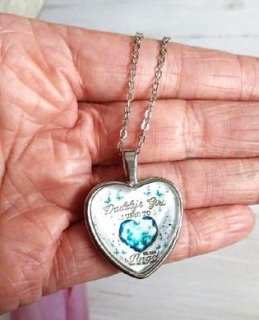 Náhrdelník srdce s andělskými křídly (BD884)