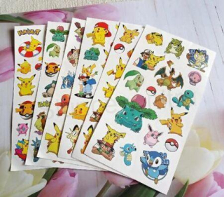 Voděodolné, dočasné tetovaní Pokemon, Pikachu (E988)