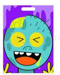 Nákupní taška velká barevná igelitová velikost 42 cm (E997)