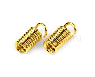 Bižuterní koncovka na kůži pružinka 2 x 5 mm (AA101)