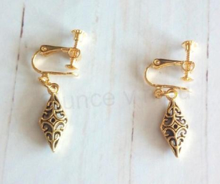 Náušnice klipsy - šroubovací s ozdobou (BB862)