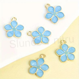 Přívěsek sakura - 17,4 x 14,4 mm modrý (AA330)