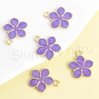 Přívěsek sakura - 17,4 x 14,4 mm fialový (AA331)