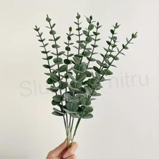 Umělá dekorace větvička eukalyptu 38 cm (L54)