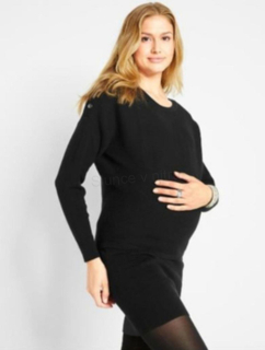 Dámské úpletové šaty – černé – velikost 2XL (K559)