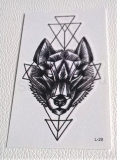 Voděodolné, dočasné tetovaní vlk (E1001)