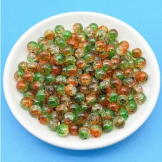 Skleněné trojbarevné korálky 8 mm trojbarevné (AC637)