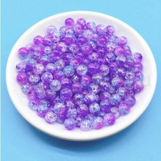 Skleněné trojbarevné korálky 8 mm trojbarevné (AC640)