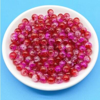 Skleněné trojbarevné korálky 8 mm trojbarevné (AC642)