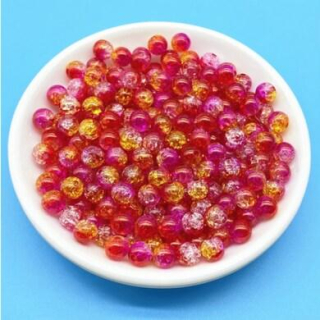 Skleněné trojbarevné korálky 8 mm trojbarevné (AC643)