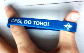 Gumový náramek Češi do toho (BC631)