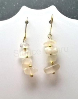 Minerální  náušnice měsiční kámen (X1893)