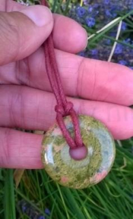 Minerální náhrdelník – donut unakit (X1899)