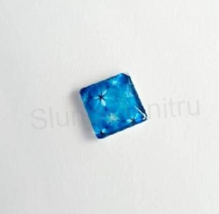 Kabošon čtvercový, čtverec sklo 15 mm (AD258)