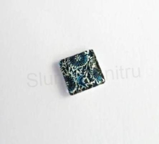 Kabošon čtvercový, čtverec sklo 15 mm (AD259)