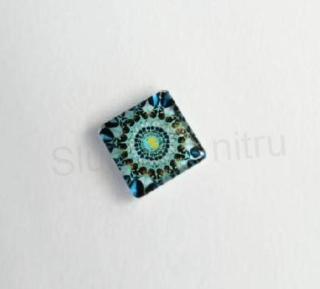 Kabošon čtvercový, čtverec sklo 15 mm (AD261)