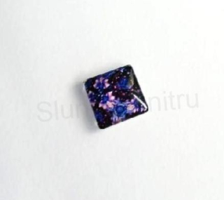 Kabošon čtvercový, čtverec sklo 15 mm (AD262)